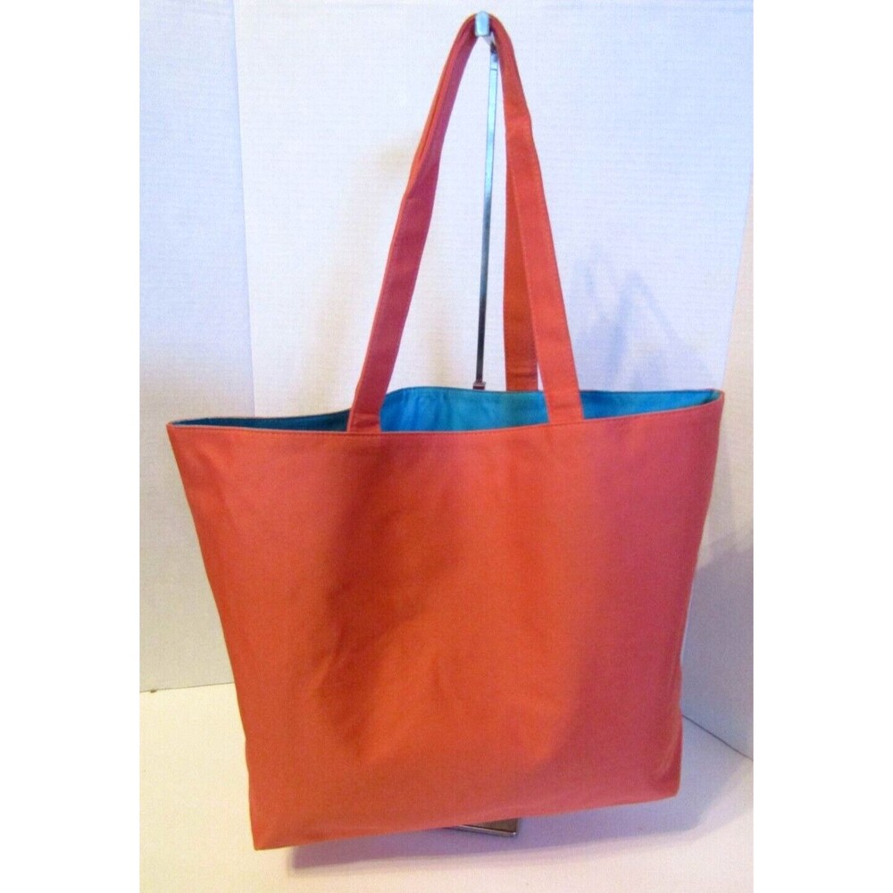 Lancome Paris Coral Tote Shoulder Bag French Riviera Postcard Beach NIP - Picture 4 of 6